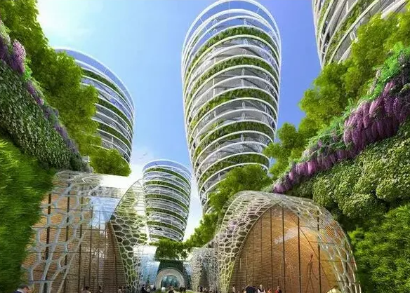 智能建筑步入綠色環(huán)保階段。效果圖