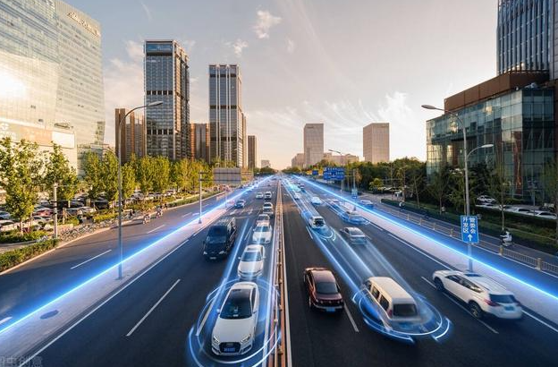 智能交通系統(tǒng)改善道路安全。效果圖